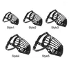 Dog Apparel Soft Plastic And Leather Strong Muzzle Basket Design Anti-biting Adjusting Straps Mask For Small Medium Large