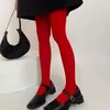 Calzini da donna Collant rossi opachi leggermente trasparenti Calze di seta di velluto personalizzate Sensazione premium Semplice anti-gancio sexy vintage