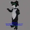 Trajes de mascote preto longo pele leopardo gato lince catamount bobcat lince luchs mascote traje adulto personagem lonas ordens de negócios zx7