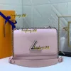 Torby na ramię wysokiej jakości dżins 2024 Skórzane designerskie torby dla kobiet torebki klapy łańcucha torebki zwrotne worka crossbody lady pochette toe średnie rozmiar czarna torebka