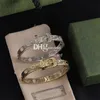 Vintage Copper Pattern Bracelets Bangles Designer 18K Gold Plated Bracelets With Box Sets Jewelry Gift