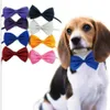 large and small dog collar nylon bow tie webbing pet collar safety necklace pet neck collars leashes pet cute necktie286Q