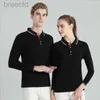 Polos męski nowa moda Nowa moda na długi rękawe koszulę polo niestandardowe haftowanie drukowania Firma Lapel Long-Sleeved Polo Shirt LDD240312