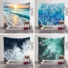 Ocean Sea Wave Wall Decoration Dekoracja plaży krajobraz krajobrazu Tobestry Wiszące do sypialni Tabel Soborki Ket1269s