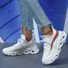 Walking Shoes Casual Shoes Flying Weaving Thick Sole Shoes Graffiti Craft Trendy Fashion Couple Casual Sports Lightweight and Comfortable Socks Female
