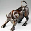 Big Wall Street Bronz Fierce Bull Ox heykel 13 cm 5 12 inç2217