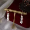 Dangle Earrings Elegant Natural Freshwater Pearl For Women Simple Luxury Jewelry Long Tassel Real Baroque Pearls Drop Earring Aesthetic