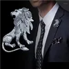 ピンブローチI-Remiel Antique Animal Lion Brooch Pin Mensスーツシャツカラーアクセサリーレーペルバッジとドレス1ドロップ配信ジュエリーOTNB7