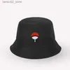 Chapéus de aba larga Chapéus de balde Novo unissex algodão Uchiha Bucket Hat Womens Summer Sunscreen Hat Mens Fedoras Outdoor Fisherman Hat Beach Hat Direct Shipping Q240312