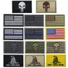 バンドル100ピースUSAフラッグパッチThin Blue Line TACTICAL AMERICAL ARICIOL MORALE PATCHES FOOKLOOP312Sの衣服用に設定