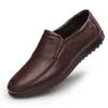 Chaussures décontractées hommes en cuir concis Oxford robe d'affaires noir formel mariage mocassins de base plat couleur unie