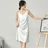 Casual Dresses 2024 Summer Chic Elegant For Women V Neck Backless Strap Satin Birthday Party Maxi Beach Sundress Robe Vestido