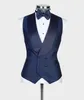 Garnitury męskie formalne mężczyźni czarny szal klapa jeden przycisk kostium Homme Groom Wedding Tuxedo Prom Terno Masculino Slim Fit Blazer 3 sztuki