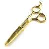 Professional Japan 440c Steel 6 Inch Bull Head Hair Cutting Scissors Haircut Thinning Barber Cut Shears Hairdressing Scissors 240228