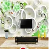 Fantasy Flower 3D TV الخلفية الجدارية الجدارية 3D ورق الجدران 3D أوراق الجدار للتلفزيون Backdrop263O