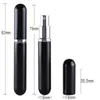 5 ml högkvalitativ sminkverktyg Small Black Aluminium Glass Parfym Spray Bottle 5cc Portable Cosmetic Atomizer F20172667 KBTRQ WMCNS