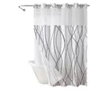 Cortinas de chuveiro banheiro alto -End espessado dupla camada de cortina à prova d'água