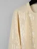 Giacche da donna firmate CE famiglia giacca da donna piccola profumata in stile francese Nanyou abbigliamento 2023 inizio autunno nuovo cardigan corto con paillettes girocollo per donna 5SCG