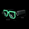 Kablosuz Led Işık Up Gözlükleri LED Pixel Güneş Gözlüğü Partisi, Koyu Neon Gözlükleri Çılgın Partisi Cadılar Bayramı 0312