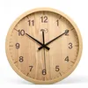 12 Inch Round Wall Clock Wooden Modern Design Antique Wooden Wall Clock Big Home Christmas Home Decoration Accessories Needle2246