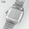 10 En Sandesh Diamond Watch Automatisk mekanisk rörelse Män Röd klockor 40mm vattentät armband Sapphire Business Wristwatch Rostfritt stål