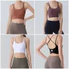LuL Yoga Sportbeha's Rugband Cross voor Dames Breasted Fitnessbeha Lady Push Up Naadloze Gym Tank Crop Top Running Gym