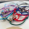Beaded Stainless Steel Armband 3 Metal Buckle Ribbon Lace Up Chain Multicolor Justerbar storlek Armelettl24213