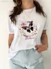 Women's T-Shirt Feather Watercolor Trend Cute Short Sle Tee Top Women Fashion Casual Clothing Fe Summer Graphic T Shirt Print T-shirt L24312 L24312