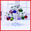 Chirstmas Tree Hangs Ornaments 30 40 50mm Crystal Glass BPPLE miniature Figurine Natale Home Decorations Figurines Crafts gifts C01973