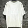 Balenciaaaaga Luxury Brand Mens DesignerTシャツ洗浄TEES POLOS ROUND NECK PRINTED POLAR STYLE SUMMER WITH STREET PURE COTTONE BA Tシャツ