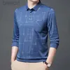 Polos masculinos streetwear moda polo camisas coreano primavera negócios escritório manga lapela roupas bolsos casuais ldd240312