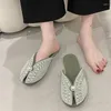 Slippers Beaded Mules Shoes Flats Women 2024 Fashion Slingback Sandals Summer Casual Flip Flops Walking Dress Slides Female
