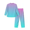 Pyjamas pour hommes Imprimer Pyjamas Hommes Abstrait Girly Rose Confortable Nuit Nuit Printemps 2 Pièces Rétro Oversize Design Costume À La Maison