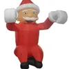 wholesale Giant 6mH (20ft) with blower Lighting Inflatable Climbing Santa Claus For Decoration / 20 Feet Inflated Flying Chrismas Old Man