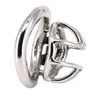 Super Small Male Chastity Device Stainless Steel Mens Cock Cage Metal Penis Restraint Locking Cockring BDSM Bondage Adult Game Sex Toy