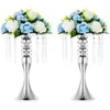 10 pièces support d'arrangement de fleurs en métal polyvalent 138in35cm hauteur centres de table de mariage élégants Vase fret gratuit 240306