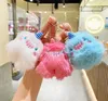 2024 INS Cute Little Monster Plush Keychain Jewelry Schoolbag Backpack Ornament Kids Toy Gifts About 9.5cm