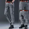 Vêtements de créateurs Hommes Automne Mode Coréenne Hommes Élastique Stretch Coupe Serrée Polyvalent Jeunesse Slim Mâle Skinny Jeans Pantalon Pantalon 240226