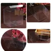 50st Clear Plastic Boxes For Gifts PVC Packing Box Presentförpackning Transparent Candy Box Wedding Present Boxes Wedding Party Favors 240304