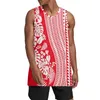 Herren Tank Tops Polynesian Tribal Pohnpei Totem Tattoo Prints Halloween Kostüm Basketball Jersey Hip Hop Kleidung für Party S-4XL Luxus