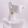 Boucles d'oreilles asymétriques AB avec lettre de styliste, boucles d'oreilles goutte d'huile personnalisées, mode nouvel an, boucles d'oreilles élégantes de haute qualité