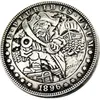 HB45 Hobo Morgan Dollar crâne zombie squelette copie pièces de monnaie en laiton artisanat ornements décoration de la maison accessoires 2714