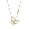 Collier en V blanc Fritillaria papillon collier femmes S925 argent clavicule chaîne diamant pendentif coréen minorité conception mode argent bijoux