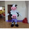 Trajes da mascote trajes da mascote branco preto vaca y gado bezerro mascote traje adulto personagem de desenho animado imagem corporativa filme predominante prevalecente zx2470