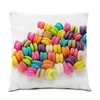 Pillow Sweets Food Jelly Beans Print Pillowcase Home Decor Gift Throw Cover Living Room 45x45 Single Sided E0825