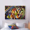 Beroemde schilderijen Clown Picasso abstract olieverfschilderij muurfoto Handgeschilderd op canvas decoratie kunst voor thuiskantoor el217f