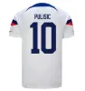 24 25 Pulisic McKennieフットボールジャージーホームアウェイモーガンロイドプレスウッド2024 2025アメリカフットボールシャツアメリカ