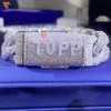 20mm moda jóias bloqueio personalizado 925 prata branco banhado a ouro vvs moissanite pulseiras gelado para fora hip hop cubana link pulseira