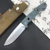 fruit knife 9 Inch BM 162 Bushcrafter Leather Sheath Knife Camping Outdoor Hunting Fixed Blade Straight Knives