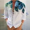 Camisas casuais masculinas primavera verão camisa fina moda impressa single-breasted manga longa outono negócios cardigan topos aq7o